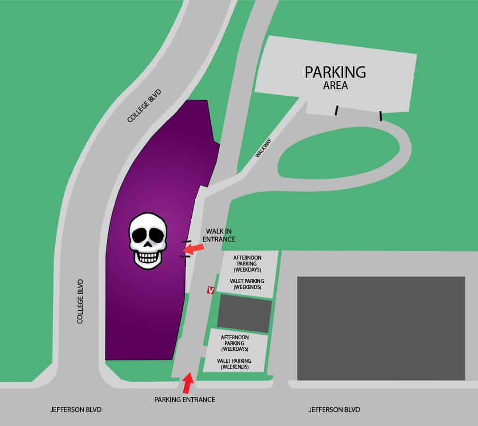 Mr. Bones Parking Map